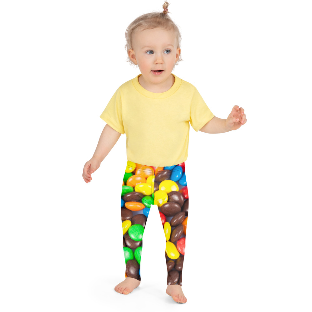 Girls MM Inspired Leggings, Candy Halloween Pants Size 12 (Youth) - Picture 4 of 6